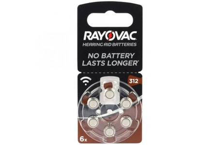 Rayovac Extra elementai klausos aparatams No. 312, 6 vnt