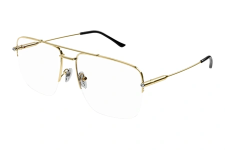 gucci, GG 1415O, vyrai, kvadratinis, metalas