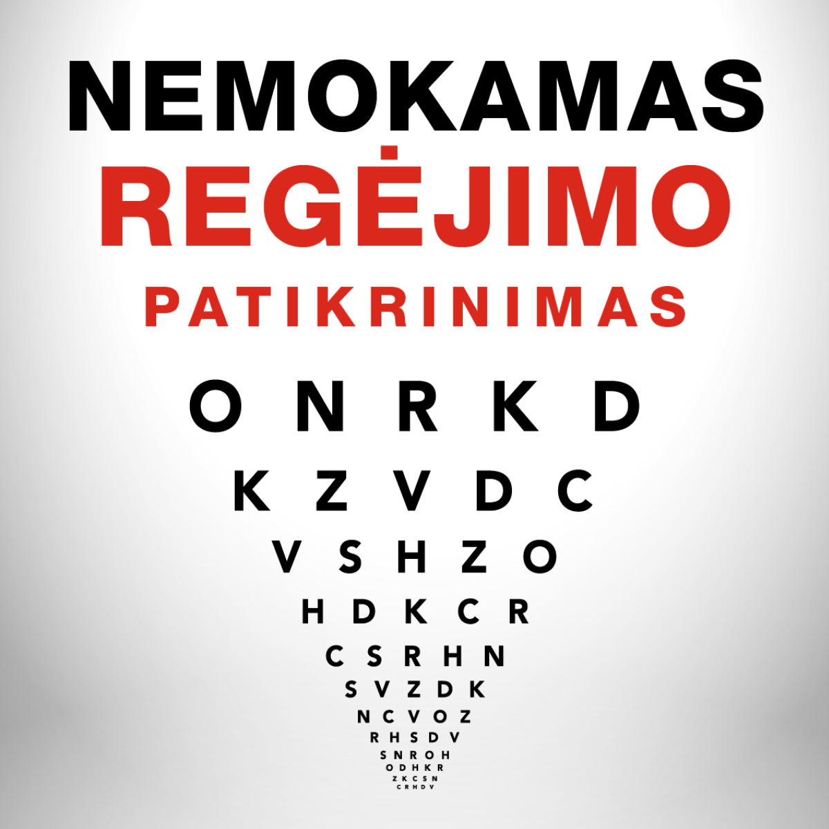 Nemokamas regėjimo patikrinimas 2026